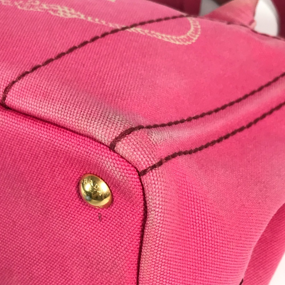 Prada Canapa logo tote bag shoulder crossbody handbag pink canvas - Picture 8 of 15